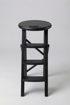 Ladder Chair 65 cm (25.6 in) – Handcrafted Folding Wooden Step Stool Chair, Green