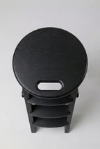 Ladder Chair 65 cm (25.6 in) – Handcrafted Folding Wooden Step Stool Chair, Green